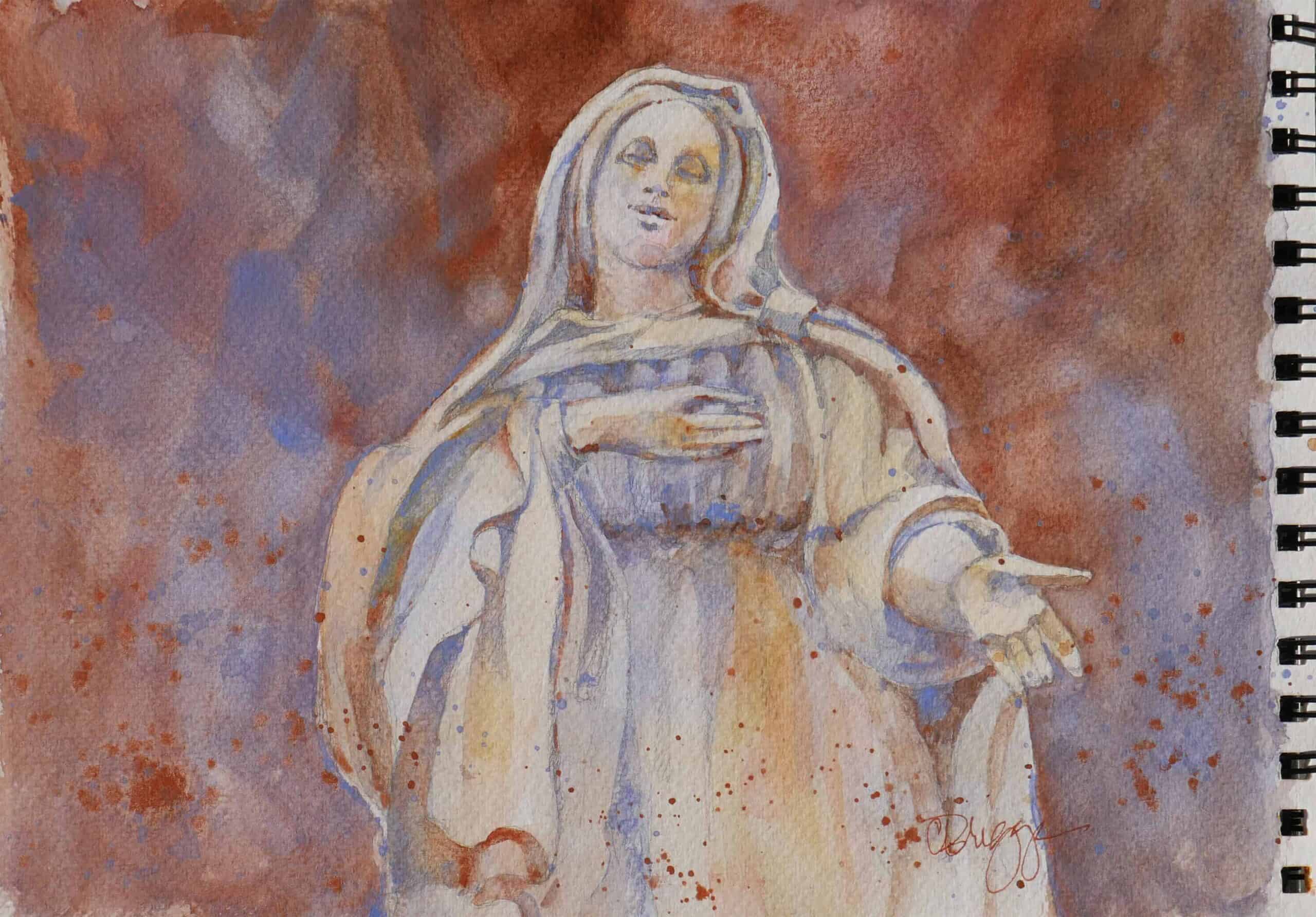 Bienvenue de Mary Sketchbook scaled Bienvenue de Mary Cindy Briggs Art Watercolor Painting