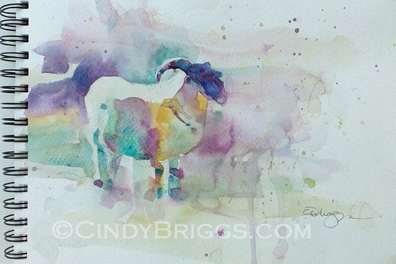 A Simple Lamb A Simple Lamb Cindy Briggs Art Watercolor Painting