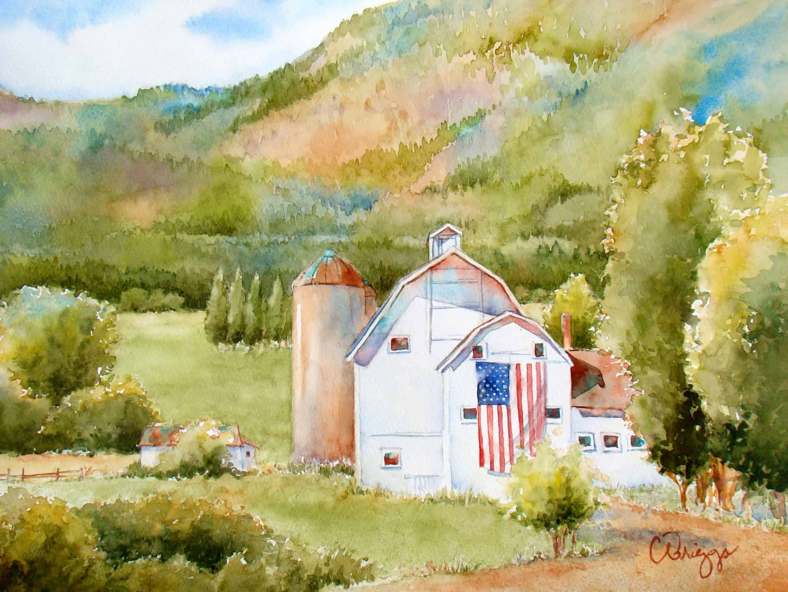 All American scaled All American Cindy Briggs Art Watercolor Painting