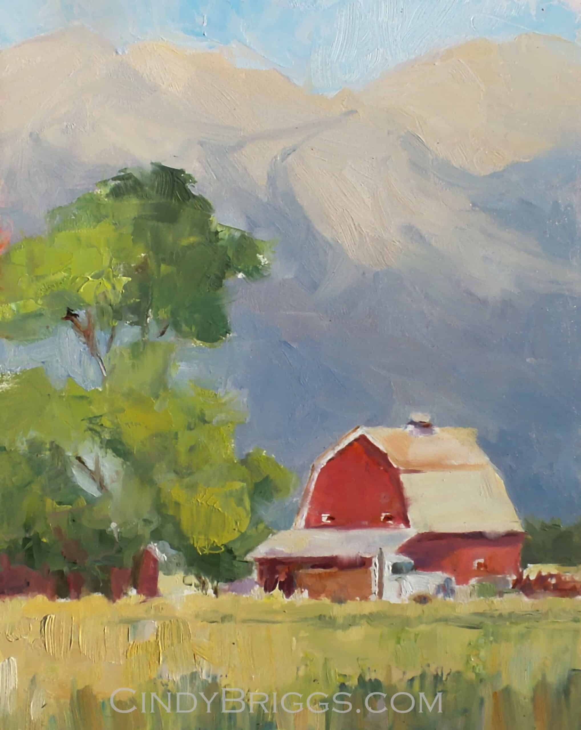 Jackson Barn scaled Jackson Barn Cindy Briggs Art Watercolor Painting