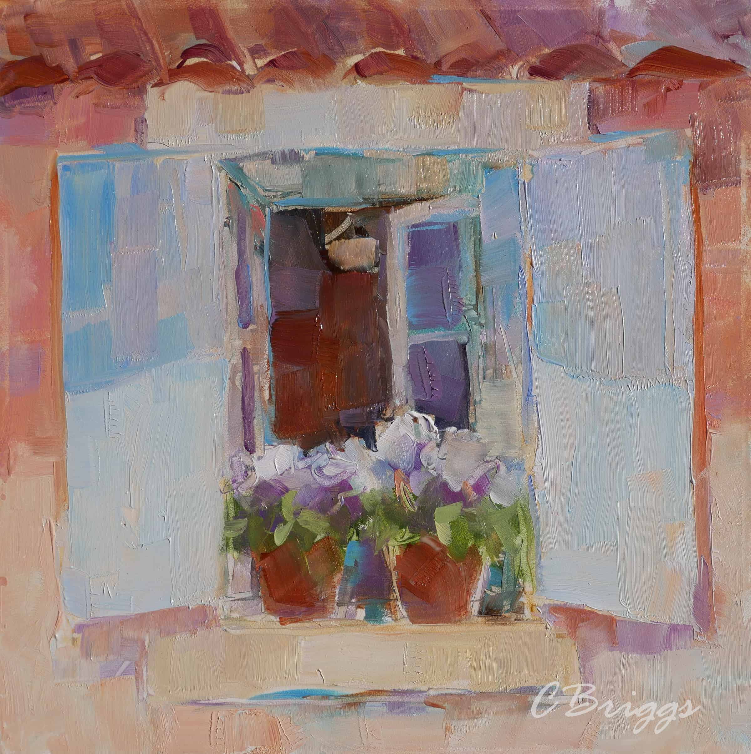 Upstairs Window Upstair Window Cindy Briggs Art Watercolor Painting