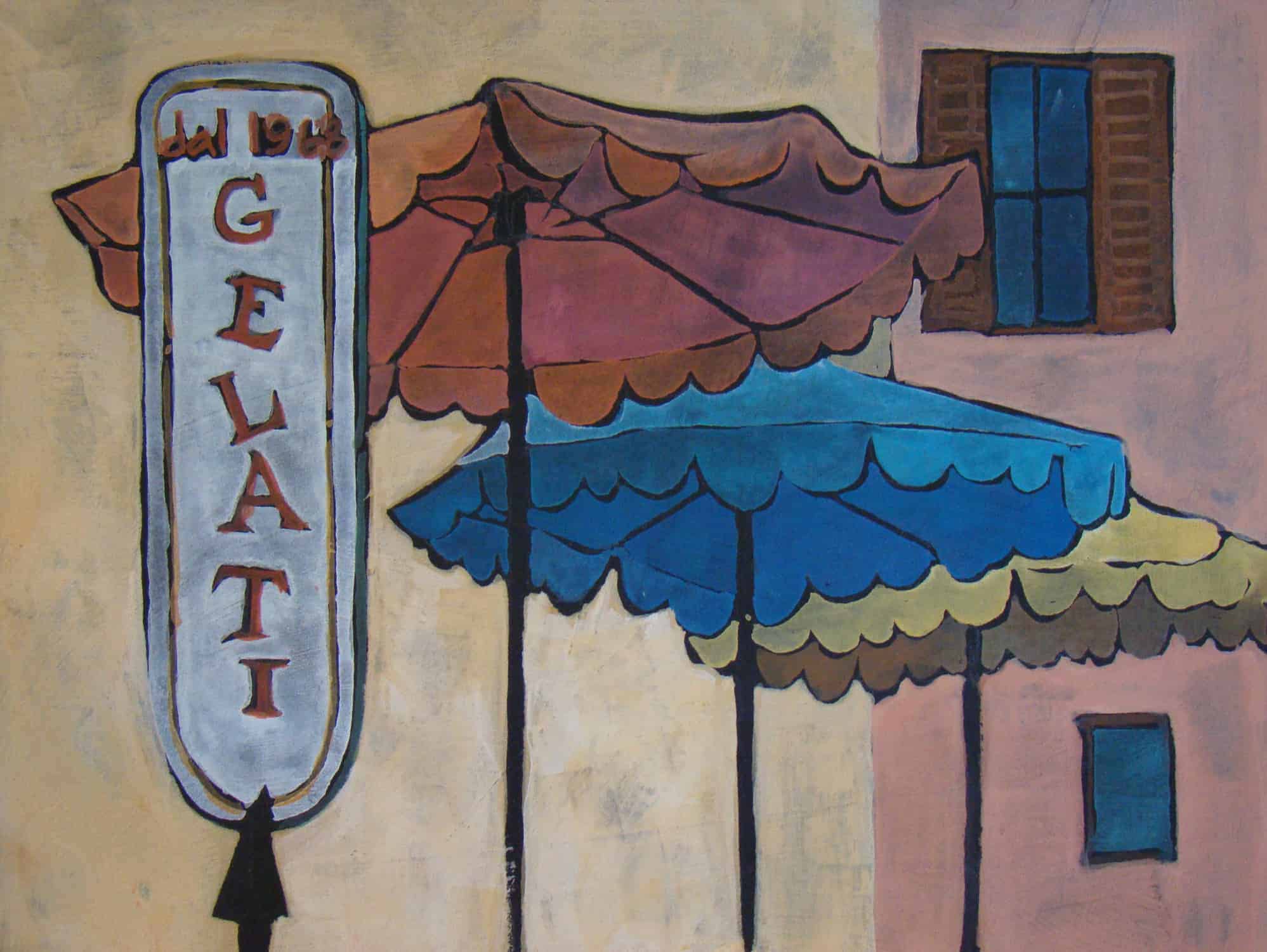 Vernazza Gelati Vernazza Gelati Cindy Briggs Art Watercolor Painting