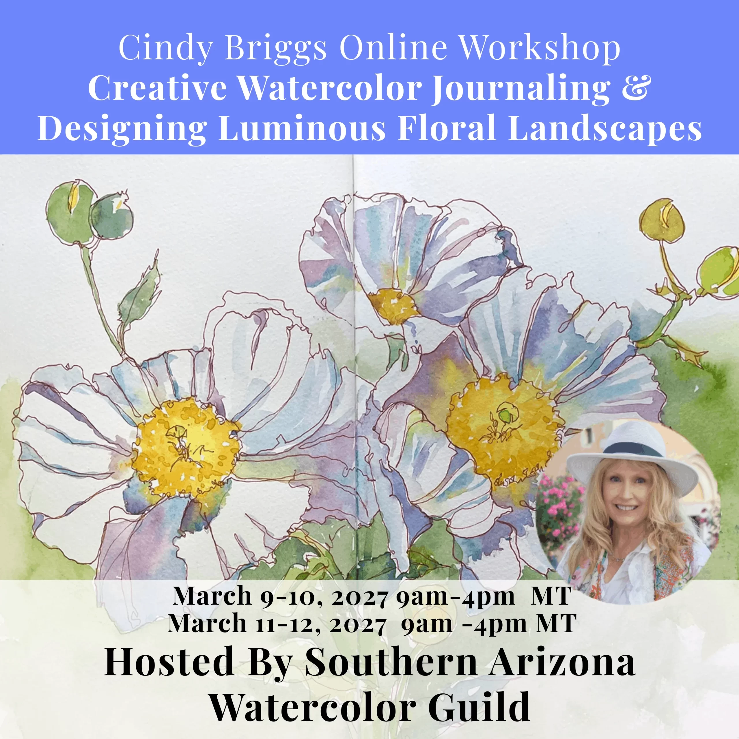 Creative Watercolor Journaling & Designing Luminous Floral Landscape